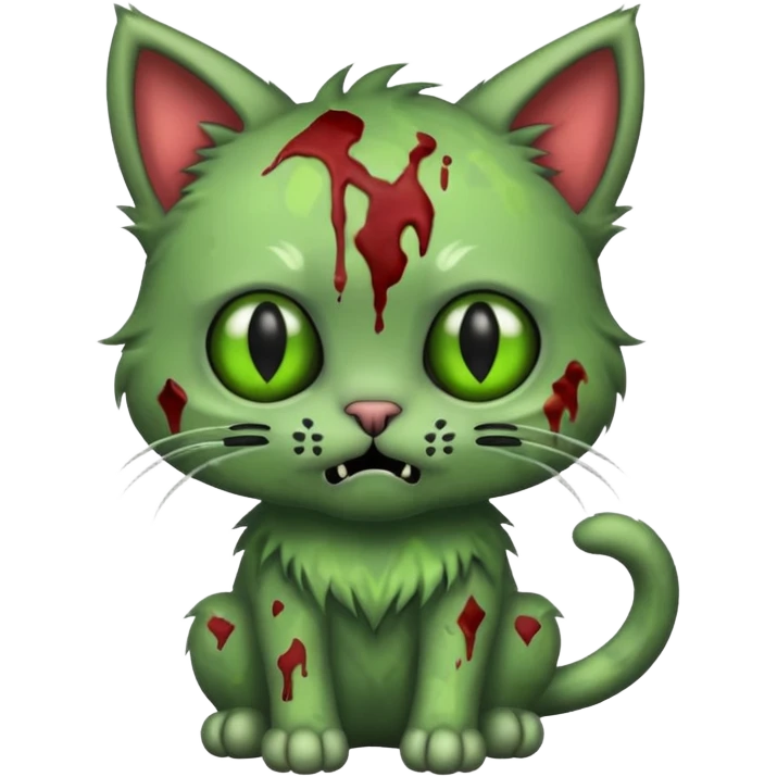 cute zombie cat emoji