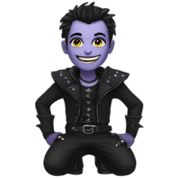 happy goth emoji