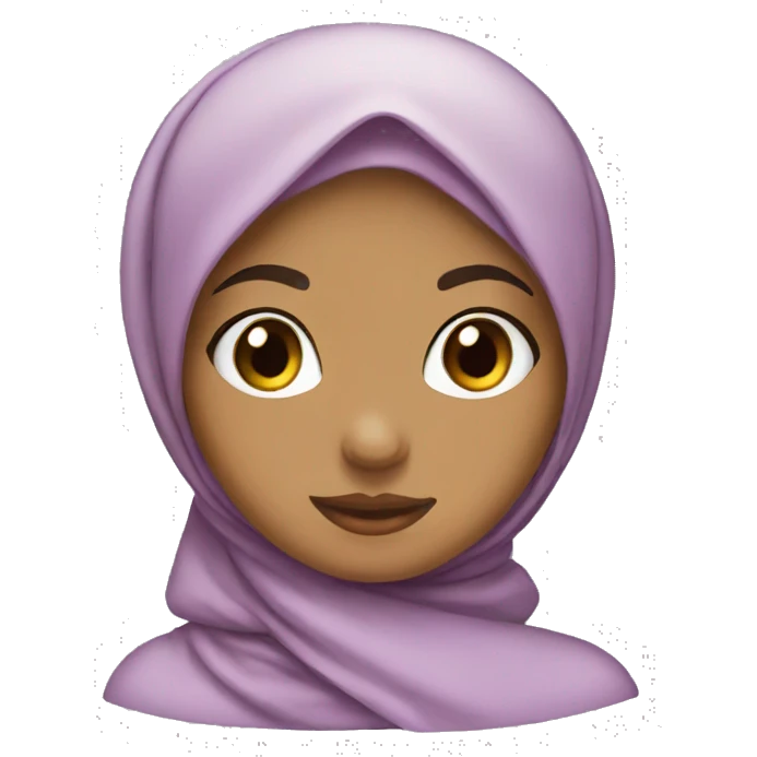 Hijab girl with a bow emoji