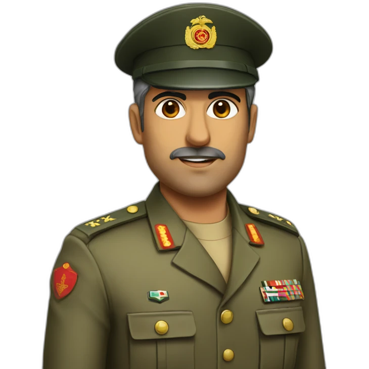 iranin military officer face emoji