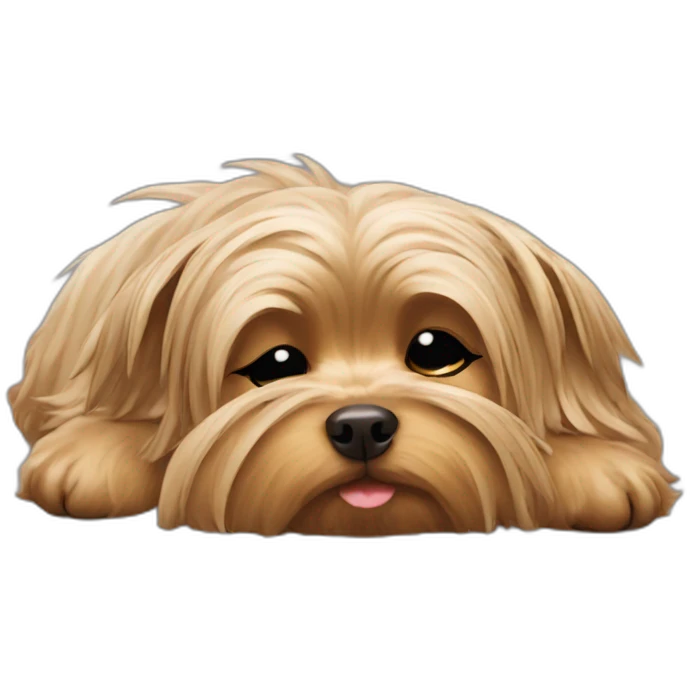 sleeping Yorkshire Terrier emoji