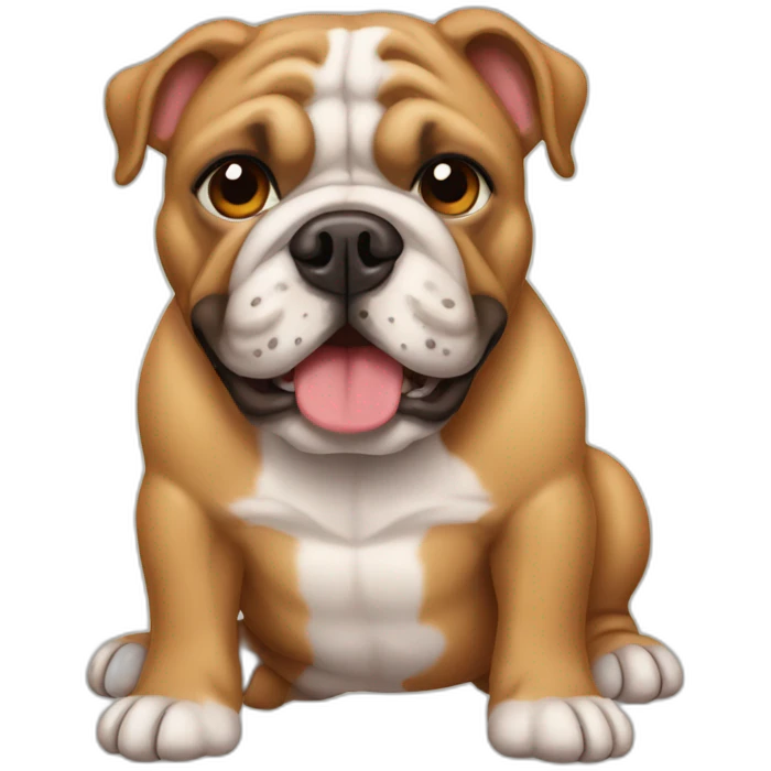 tan bulldog emoji