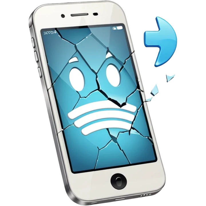 broken white phone emoji