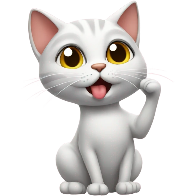 Cat blowing kiss emoji