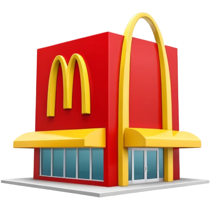 3d McDonald's building emoji