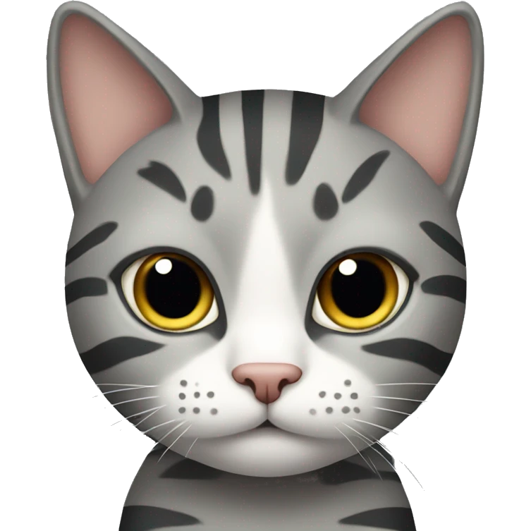 Gray striped cat emoji