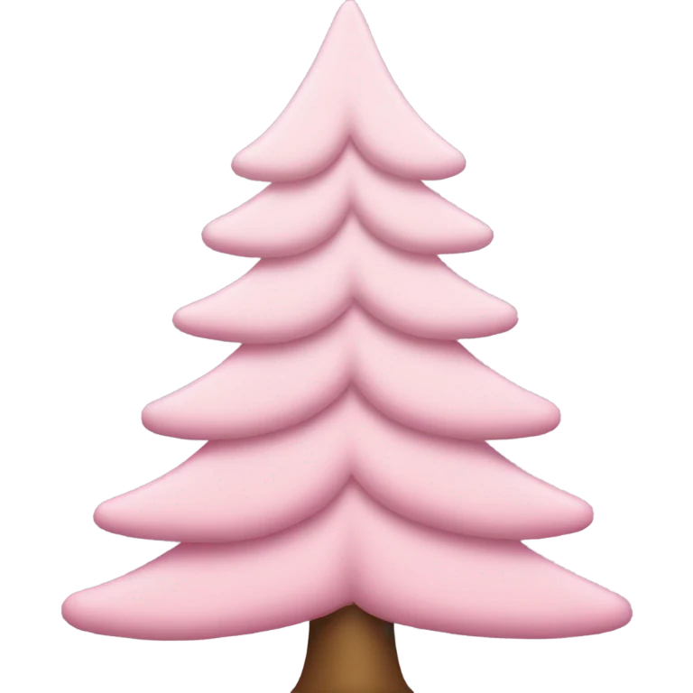 pastel pink christmas tree emoji