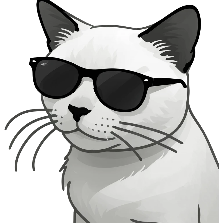 Cat with sunglasses emoji
