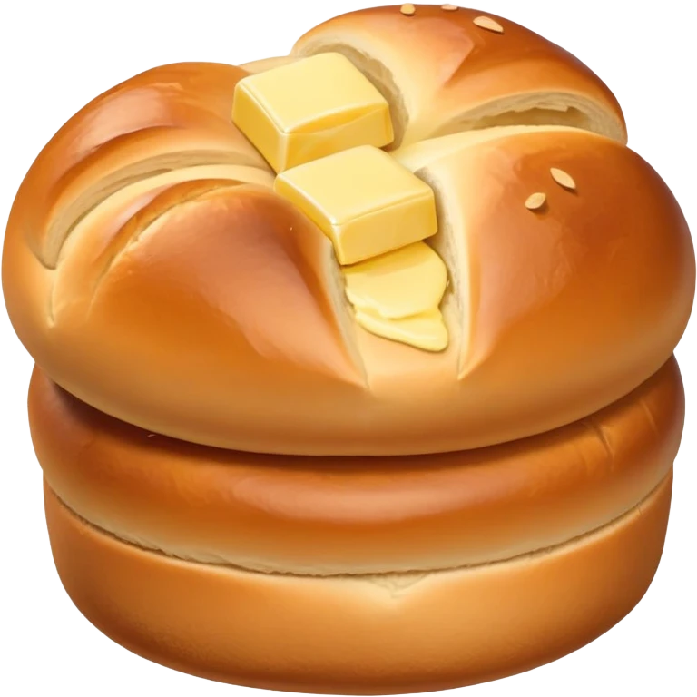 Kartoffelbrötchen with a small pat of butter emoji