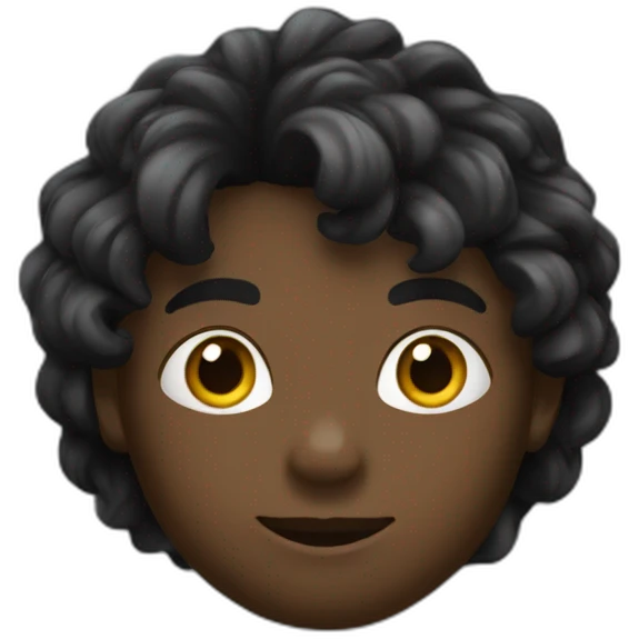 Garçon noir avec des tresses emoji