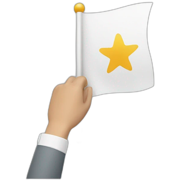 Surrender waving white flag emoji
