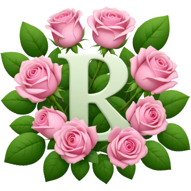 ی نامه وسط دسته گل صورتی emoji