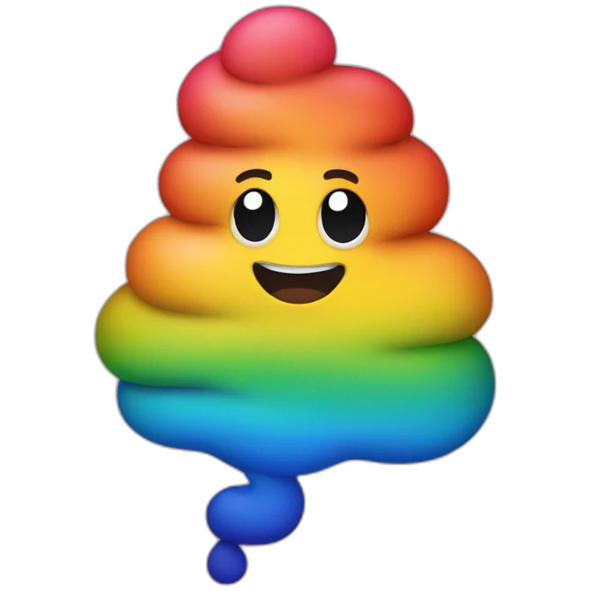 rainbow-poop emoji