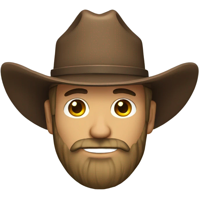 Bearded man with cowboy hat emoji