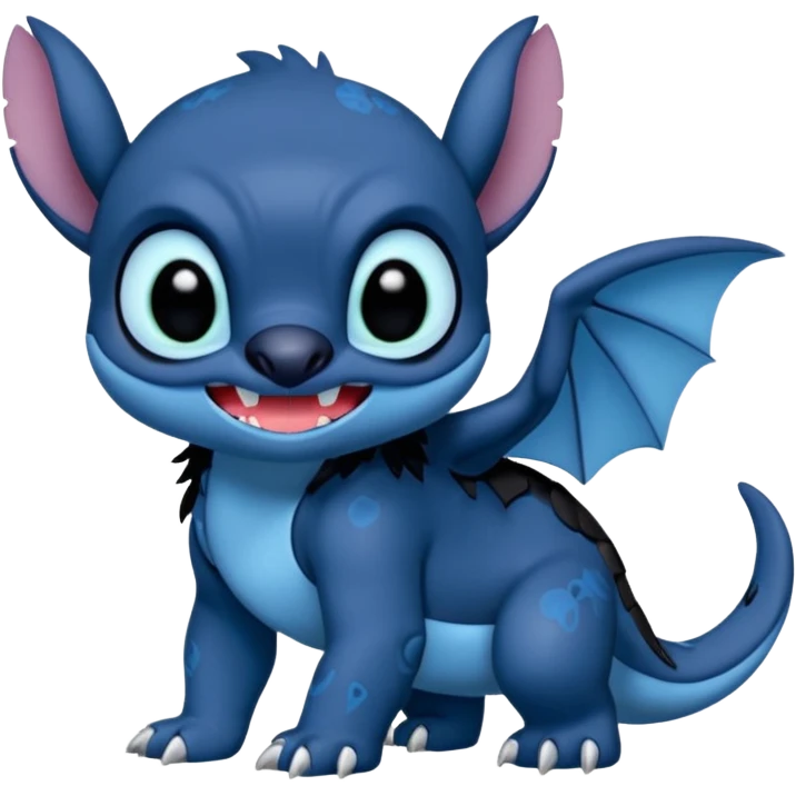 Stitch-Toothless-fusion (full body) emoji
