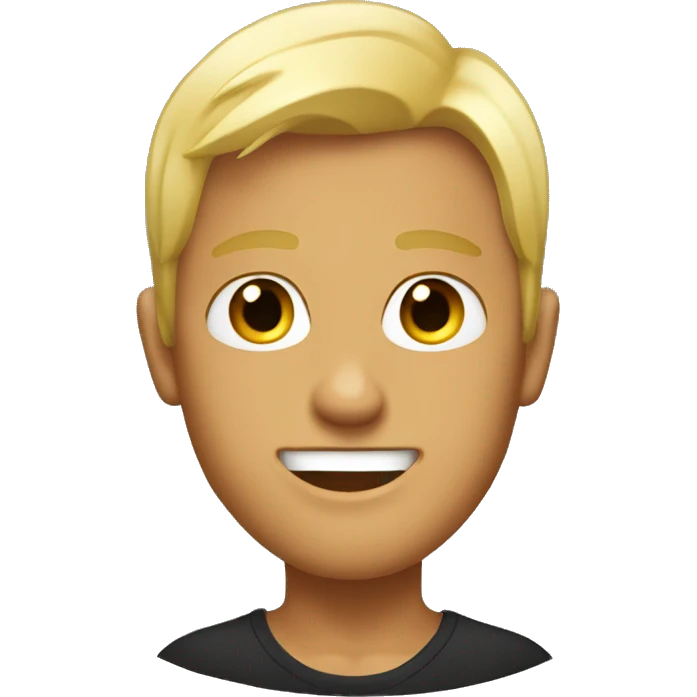 Blonde tanned boy that likes partying  emoji