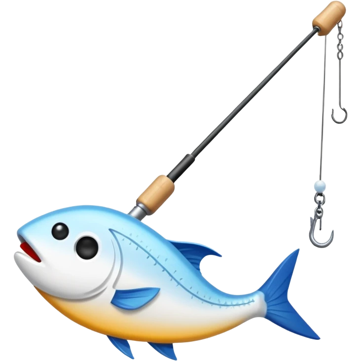 Fishing rod with cocaine bait  emoji