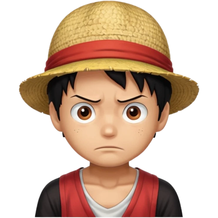 luffy un peu sérieux mais pas trop emoji