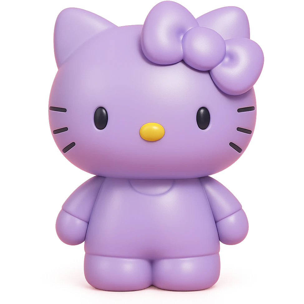 lavender bow vinyl figure style emoji