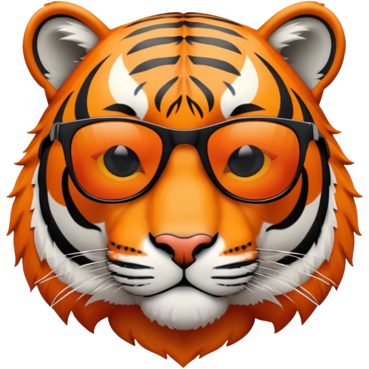 Tiger with sunglasses emoji
