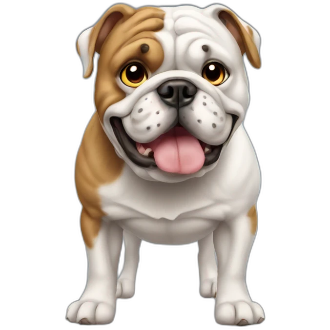 Dog Bulldog full-height emoji