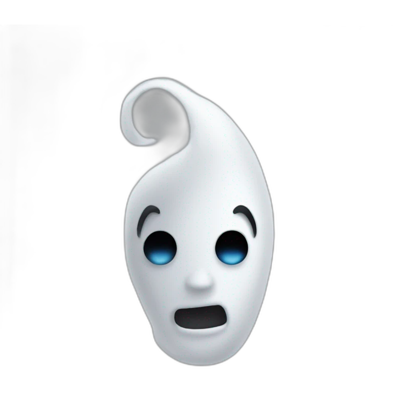 Fantasma-escuchando musica emoji