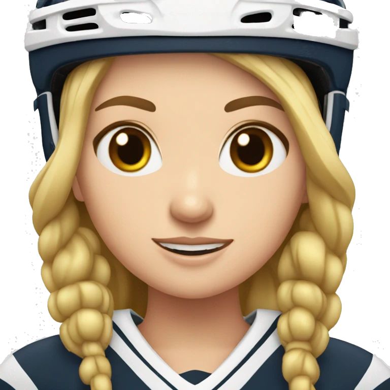 white Girl ice hockey player  emoji