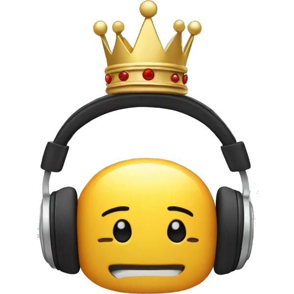 Crown and headphone emoji