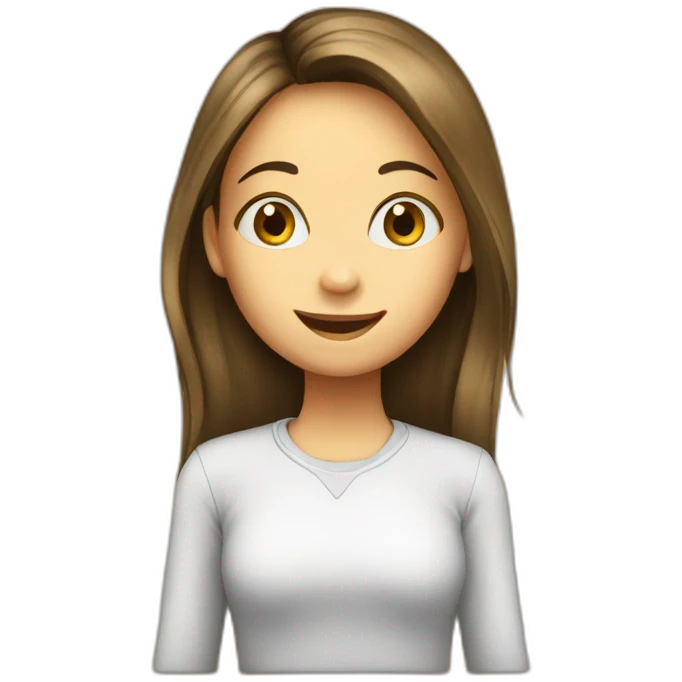a girl near the board emoji