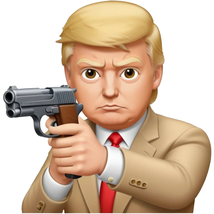Trump with gun emoji