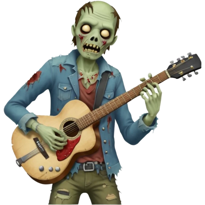 zombie guitarist emoji
