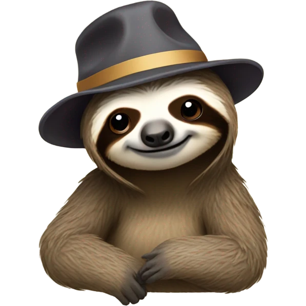 Sloth in a hat emoji