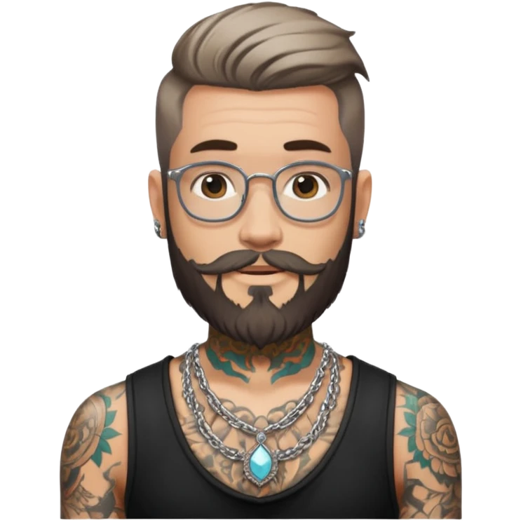 necklace hipster emoji