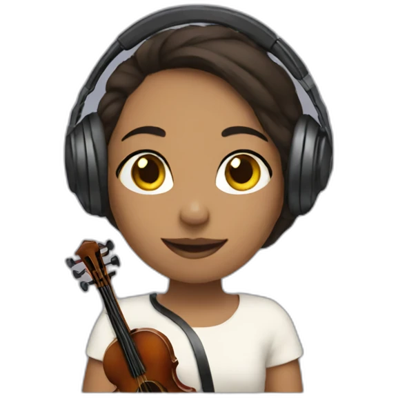 girl with music emoji