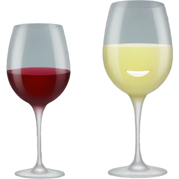 smiling wine glass but with wine that is ruby red emoji