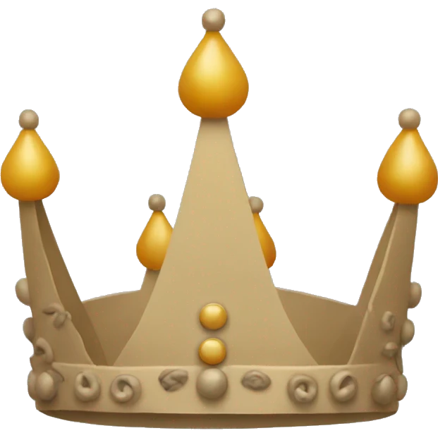 Crown with stick legs and hands emoji