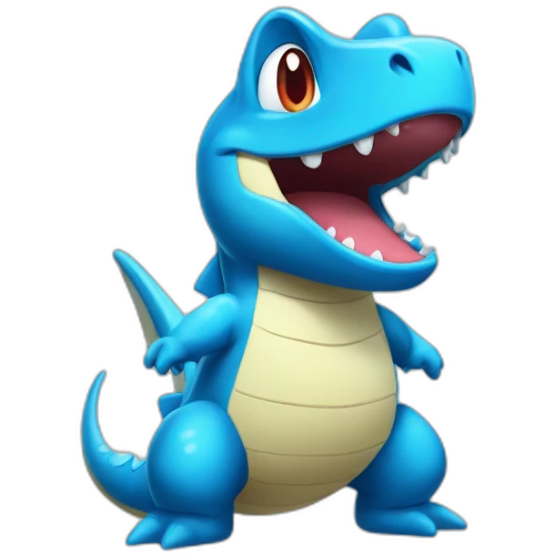 Totodile Looking goofy emoji