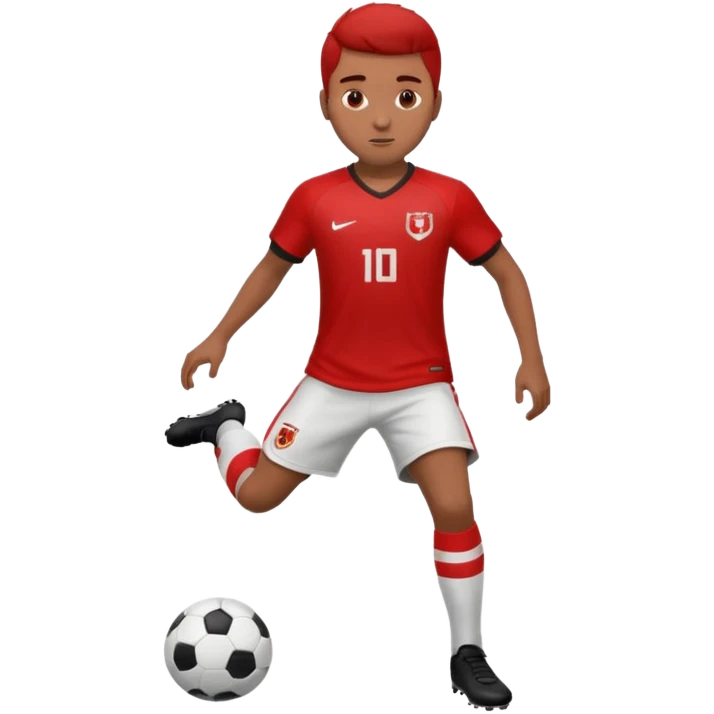 soccer player with red jersey emoji