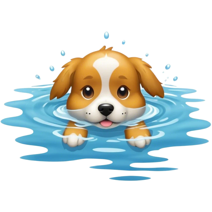 Dog swimming emoji