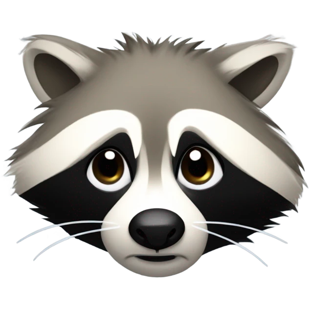 Hangovered raccoon emoji