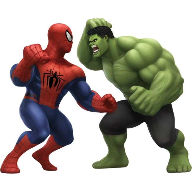 Spiderman fight hulk and thanos emoji
