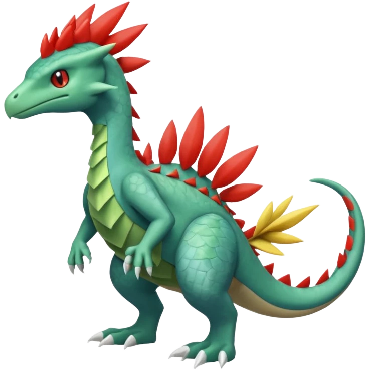 Sceptile-Inteleon-Blaziken-Salamence-Fakémon-fusion (full body) emoji