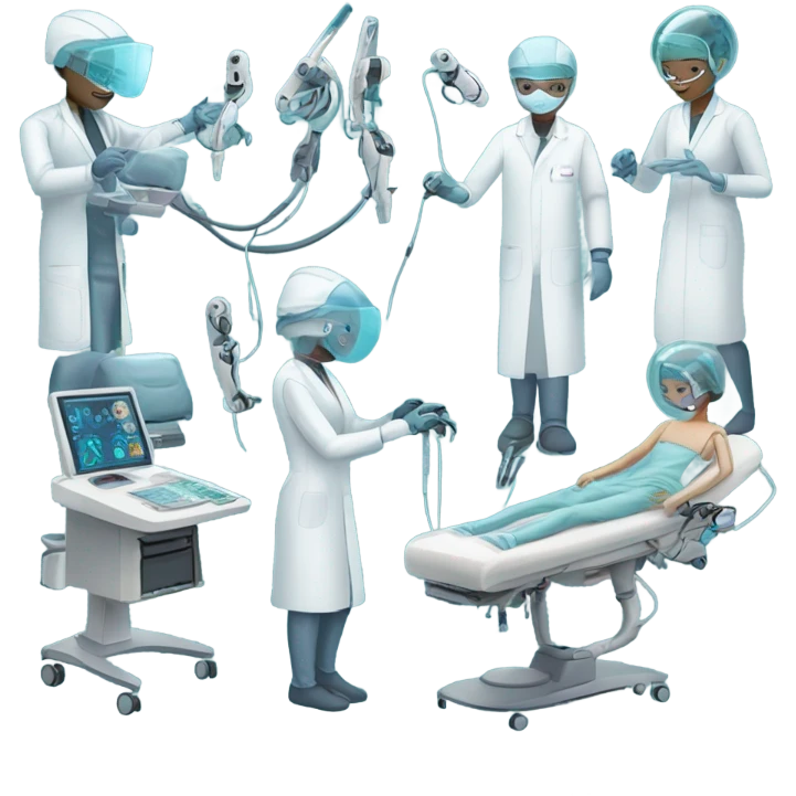 Cyborgs performing surgery emoji