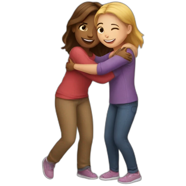 Sister hugs emoji