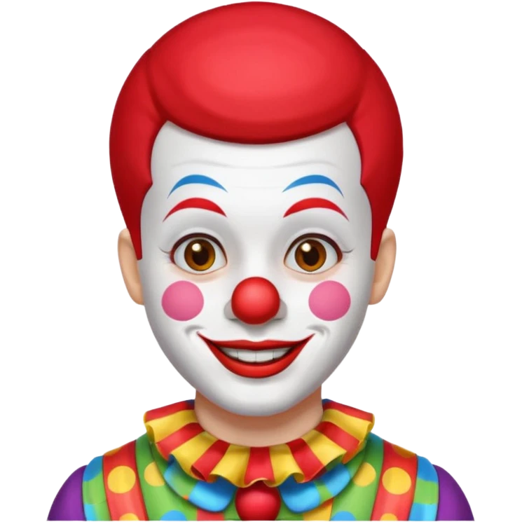 buzz cut black haired clown emoji