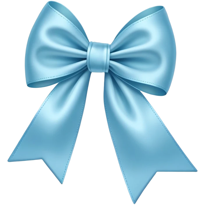 cutie light blue bow  emoji
