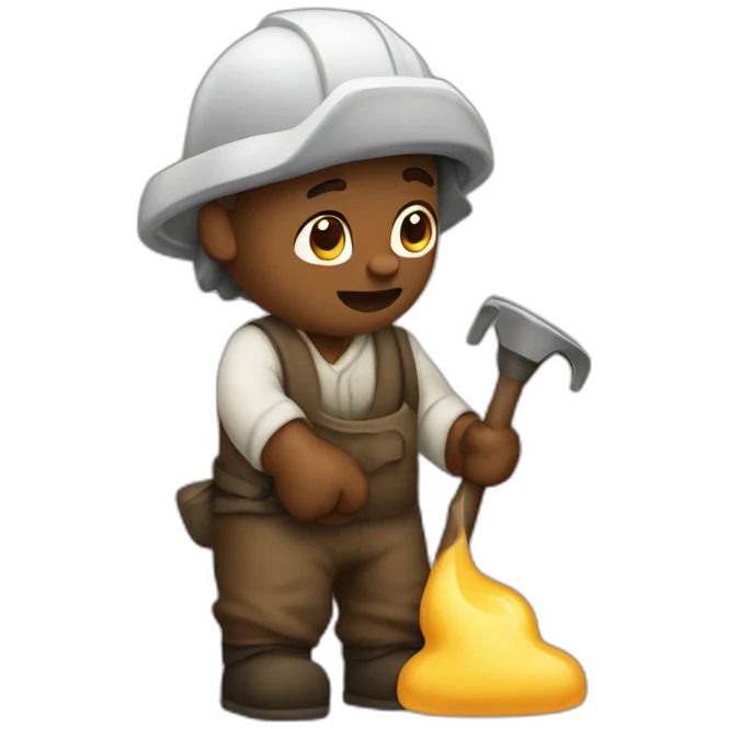 a sheperd making poop emoji