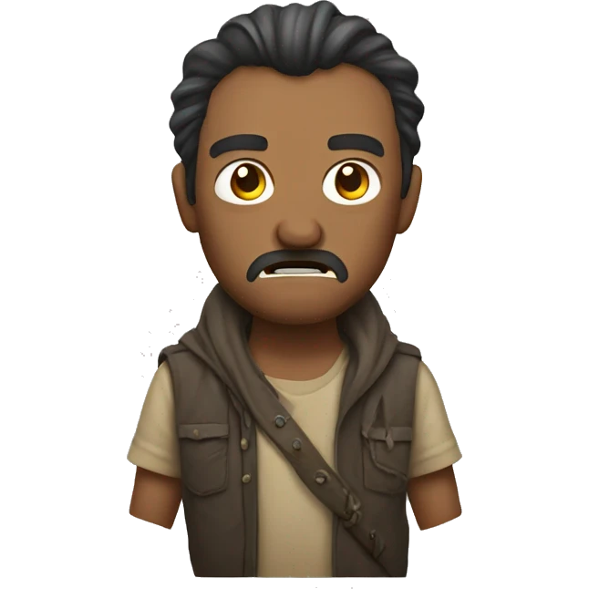 angry man with nomad cloths emoji