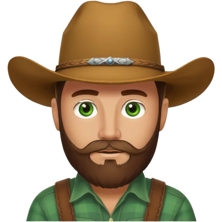 yellowstone dutton ranch cowboy with beard and green eyes emoji