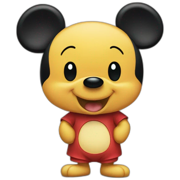 Mickey Mouse mixed with Winnie the Pooh emoji